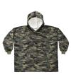 BH101 Kids Oversized Hooded Blanket Green Camo colour image